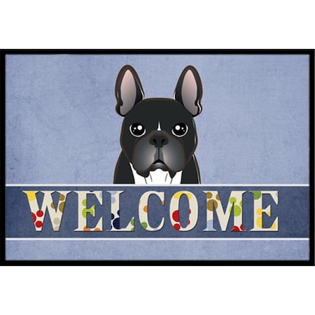 Micasa French Bulldog Welcome Indoor and Outdoor Mat, 24 x 36 in. MI55597